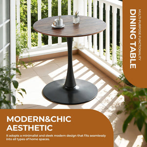 Mid-Century Tulip Dining Table with Round Top and Pedestal Base - Multiple Colors
