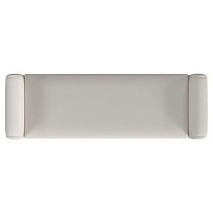 Hollis - Upholstered Accent Bench With Armrests Seating - Vanilla White