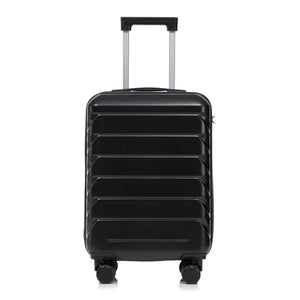 ABS Spinner Wheel Luggage Set with Combination Lock - Black