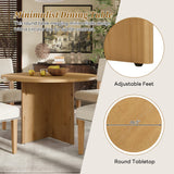 5-Piece Modern Round Dining Set with Upholstered Chairs