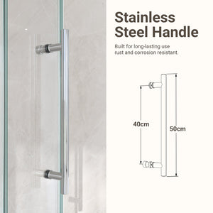 44"-48"W x 76"H Frameless Single Sliding Shower Door