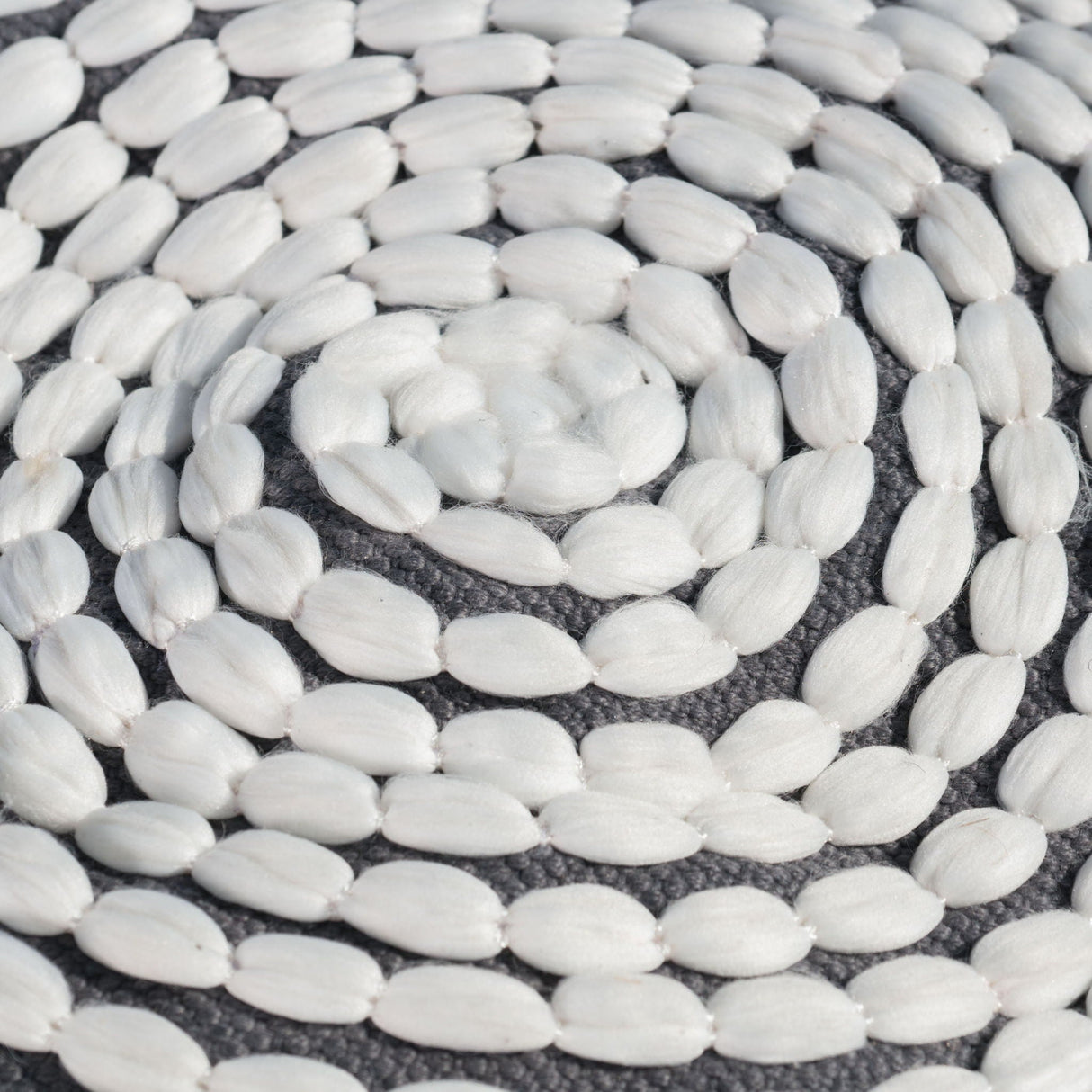 River Handcrafted Cylindrical Pouf in Water Resistant Fabric