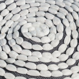 River Handcrafted Cylindrical Pouf in Water Resistant Fabric