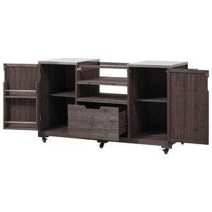 K&K 66.5' Outdoor Kitchen Island for Big Green Egg Grills