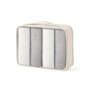 Hardshell ABS Luggage Set 24-Inch Spinner Suitcase with 2 Packing Cubes