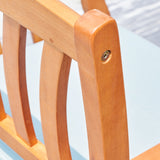 Kapalua Honey Nautical Outdoor Eucalyptus  Wooden Dining Chair
