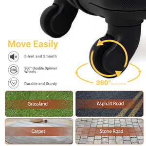 9-Piece Black Luggage Set by GigaTech with TSA Lock