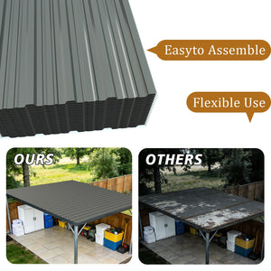 20 Pcs 42.52''X18.9'' Corrugated Metal Roofing Panels