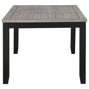 Centera - Rectangular Dining Table With Extension Leaf - Gray