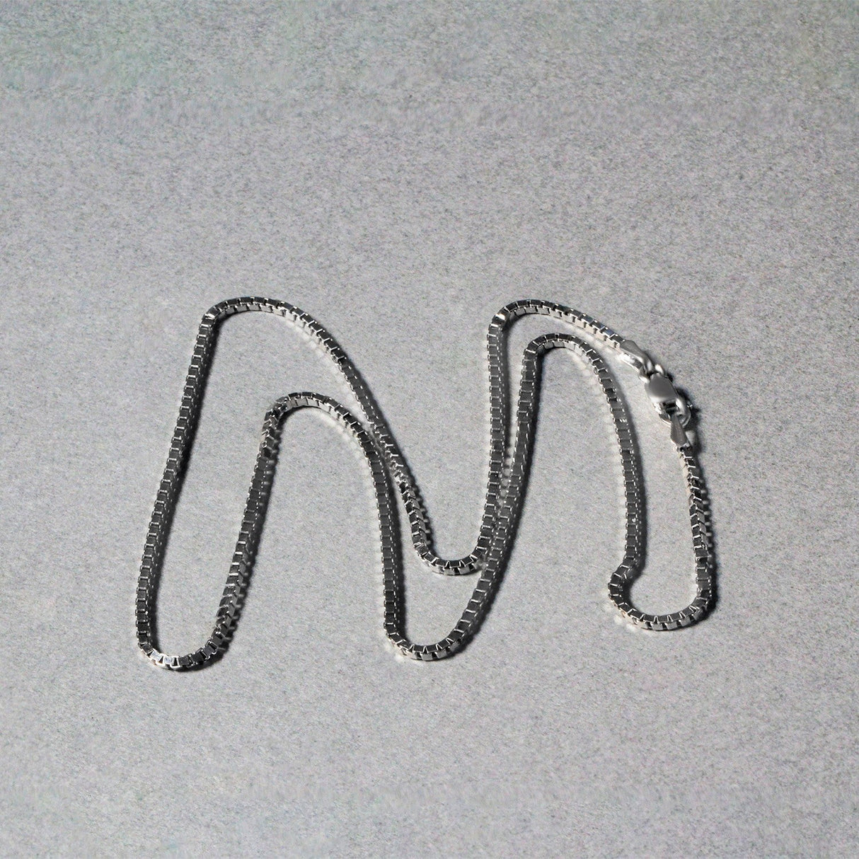 14k White Gold Classic Box Chain 1.4mm