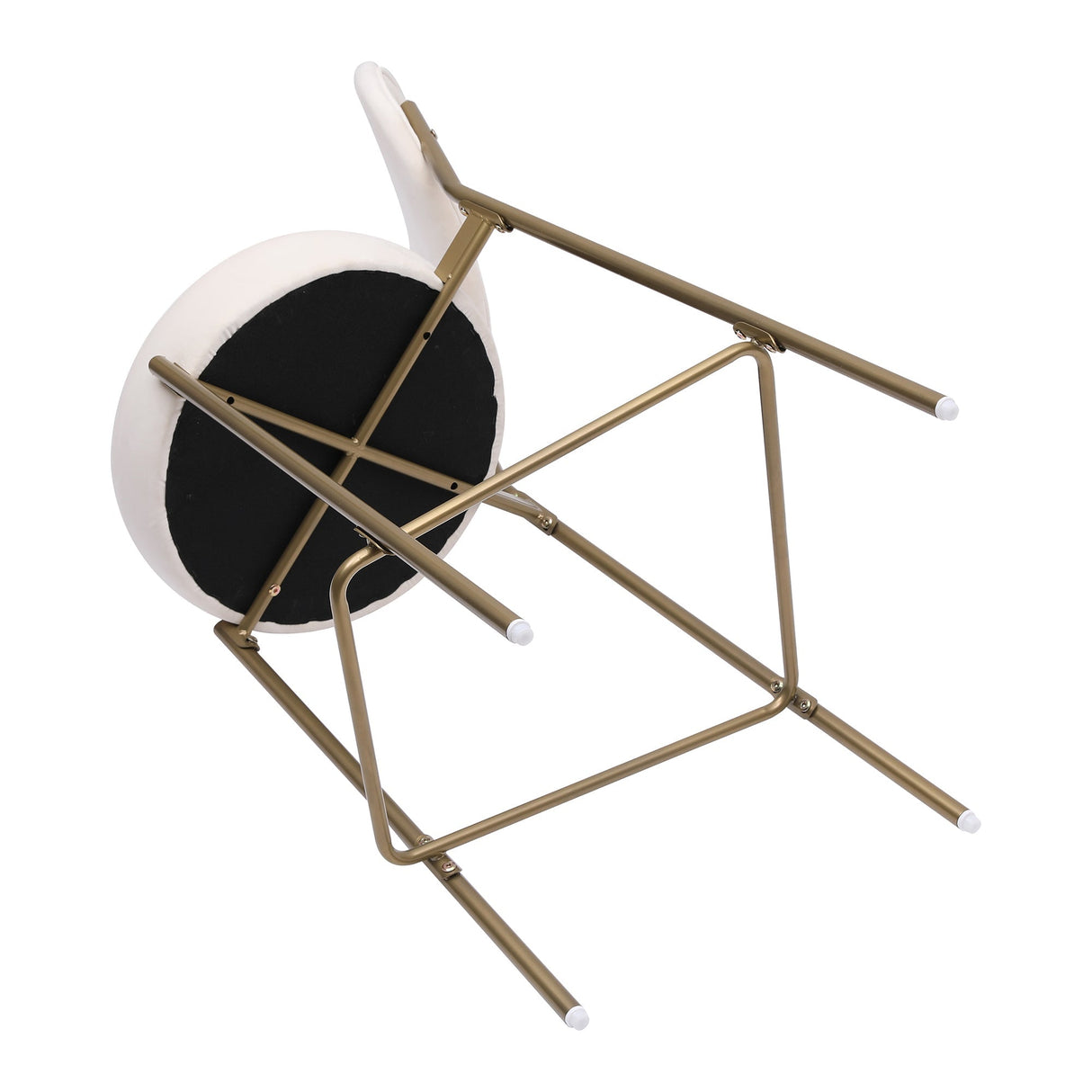 29'' Upholstered Velvet Bar Stools with Backrest & Footrest Set of 2