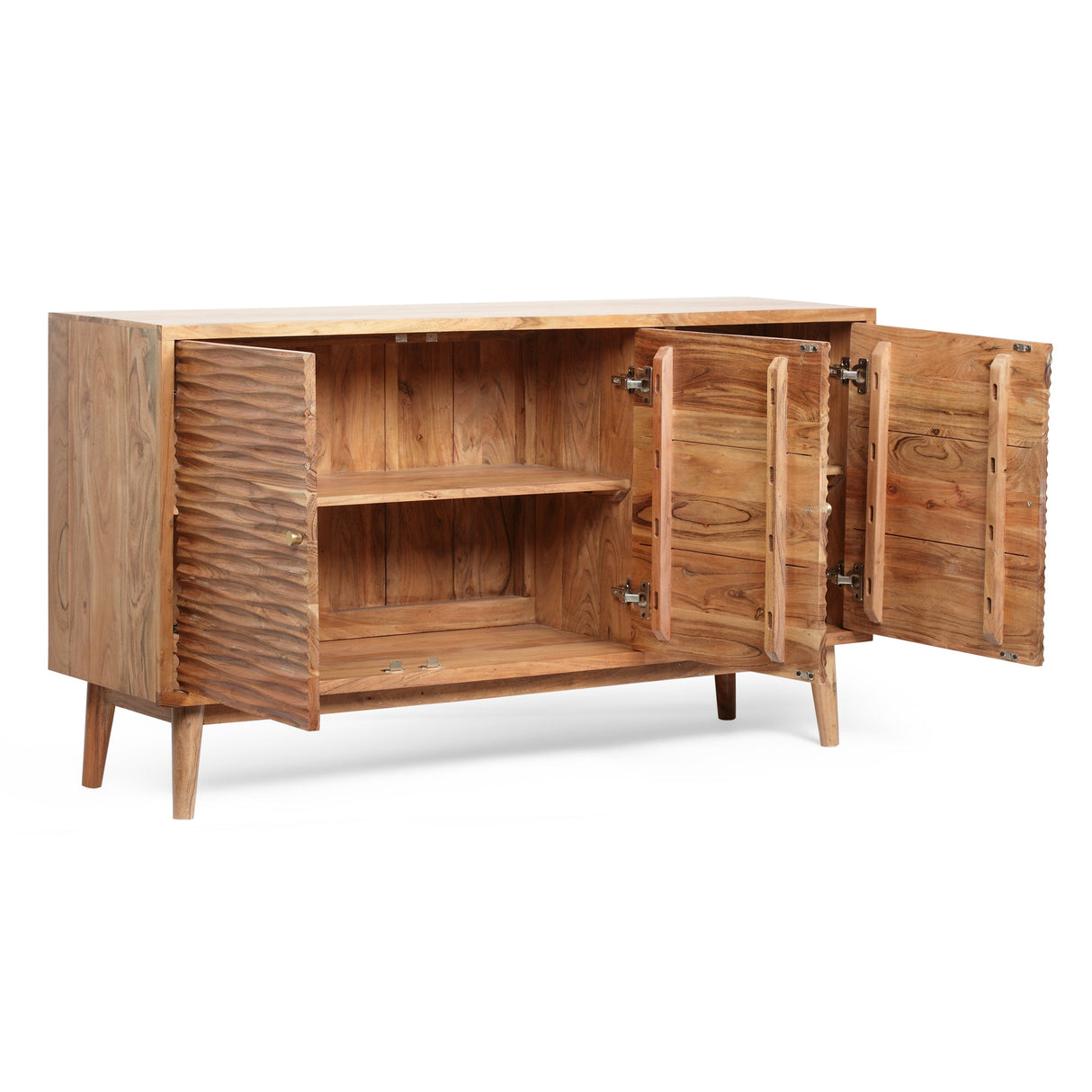 Sideboard with 3 Doors and Wood Frame