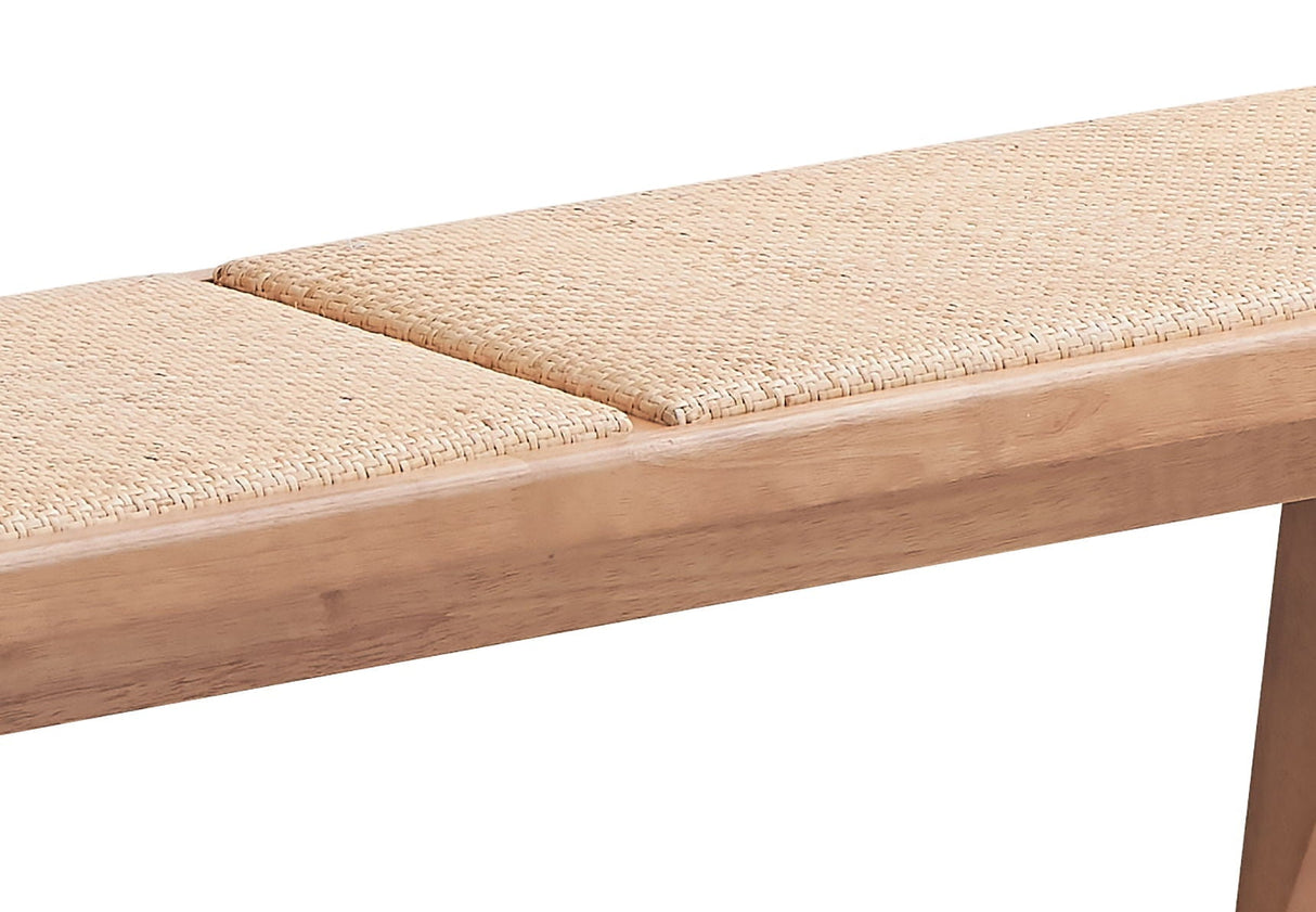Velentina - Rattan Bench in Natural Finish