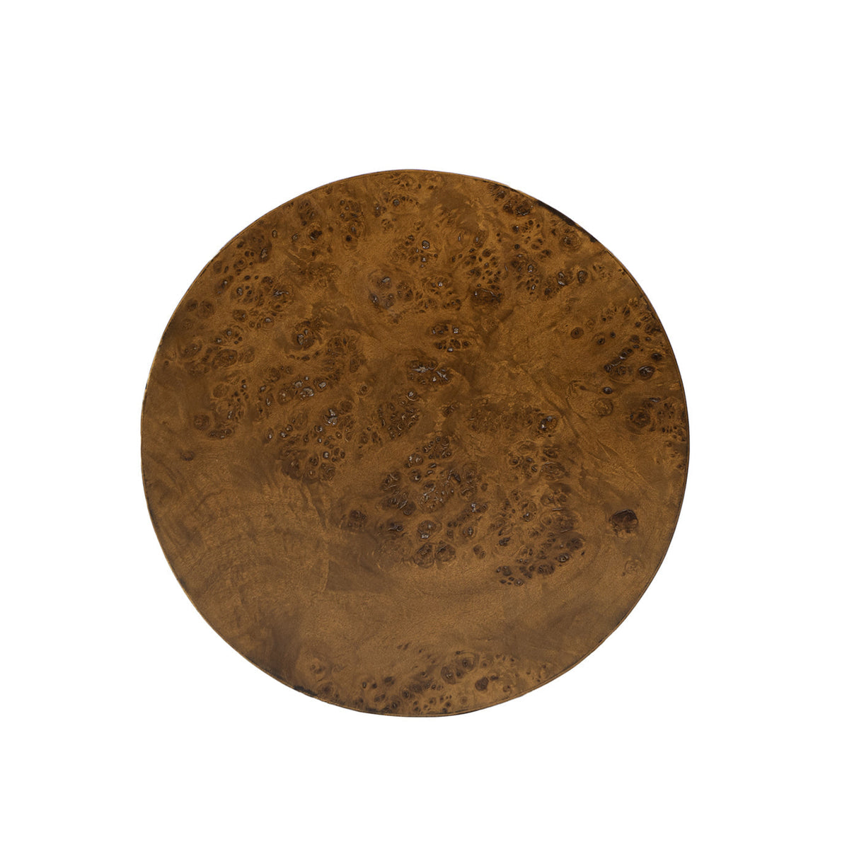 Nebula 22' Accent Pillar Side Table, Medium Brown Walnut Burl Wood