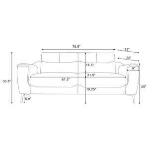 Oberle - 2 Piece Upholstered Sofa Set With Pocket Coil Seating - Charcoal