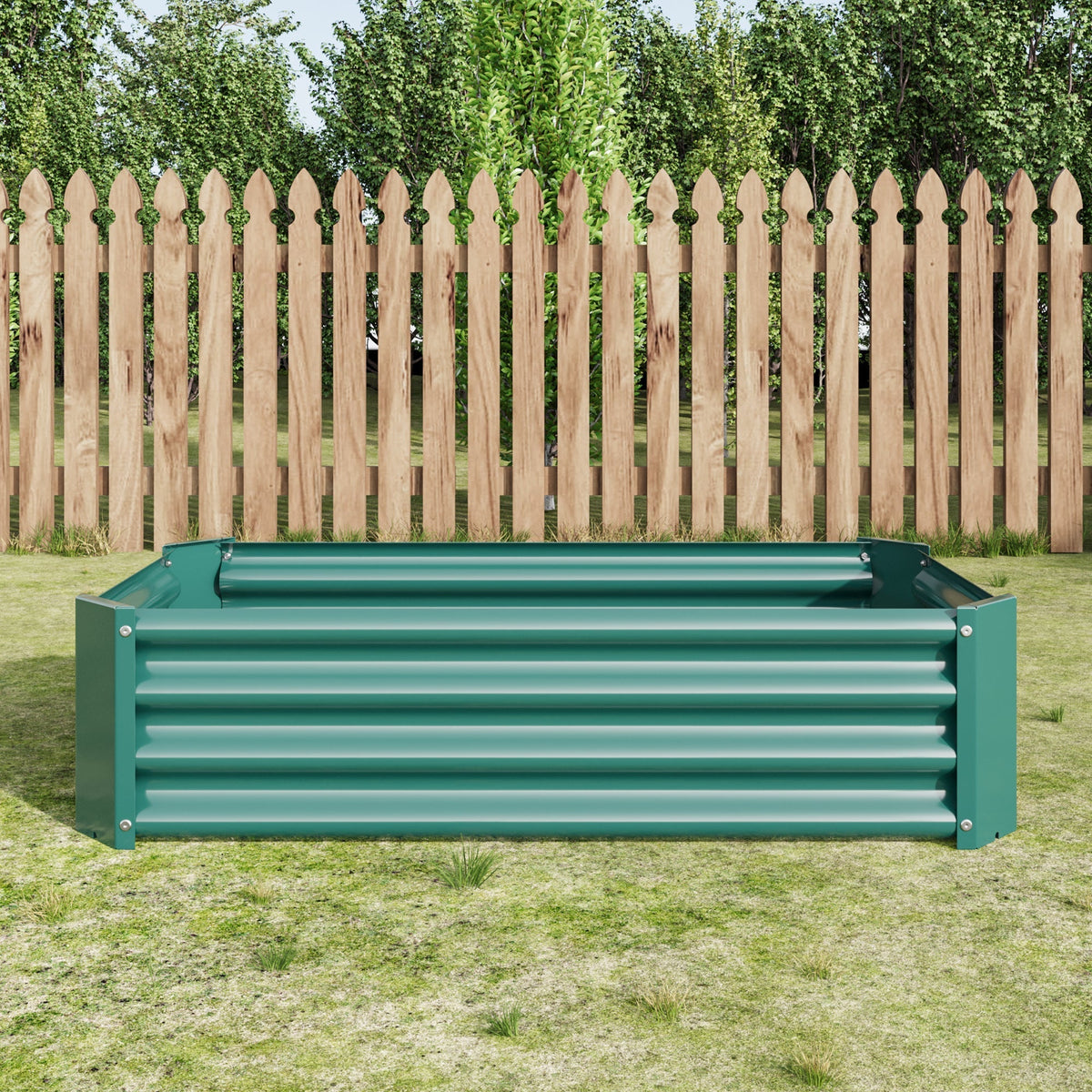 Metal Raised Garden Bed, Rectangle Raised Planter 4×2×1ft