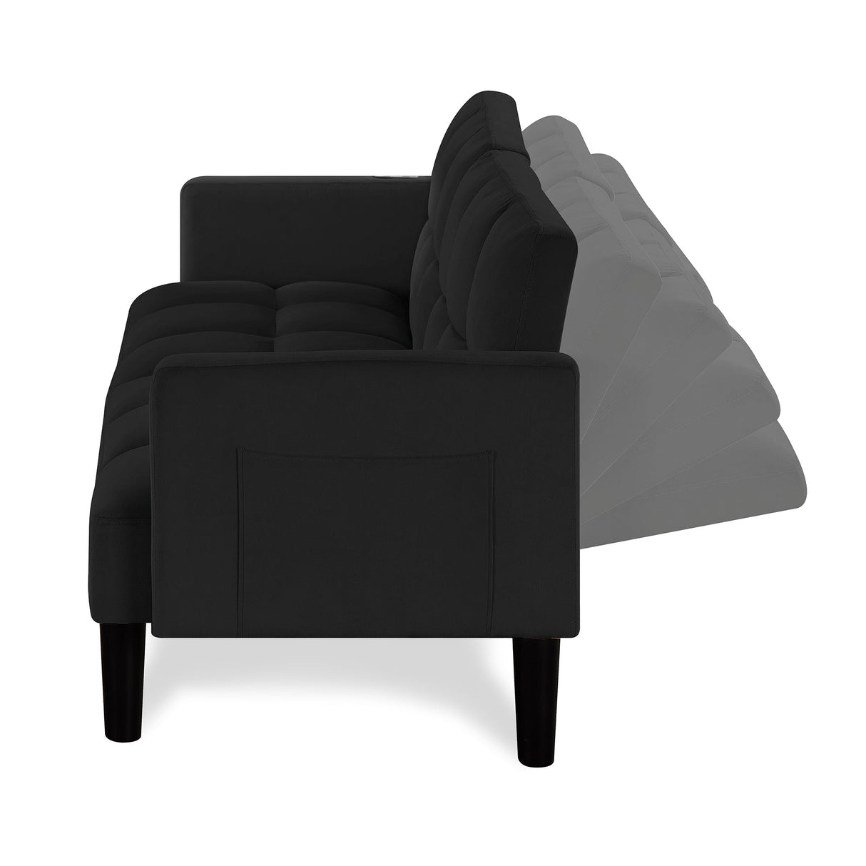 Velvet Futon Couch Convertible Folding Sofa Bed