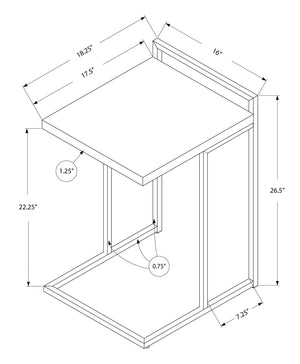 Accent Table, C-Shaped, Contemporary & Modern
