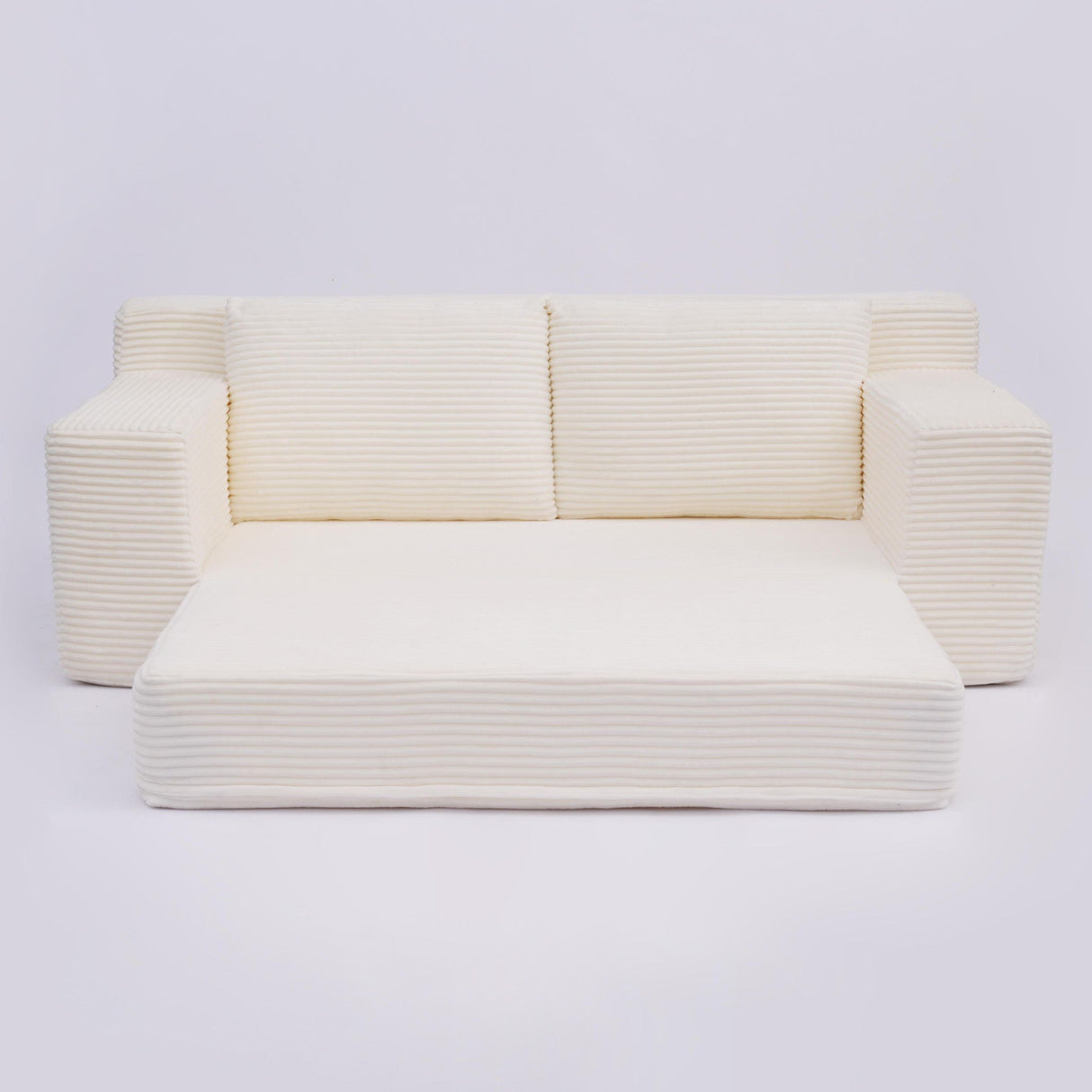 Comfortable Deep Seat Loveseat Sofa Bed, Reversible Cushion With Pillows