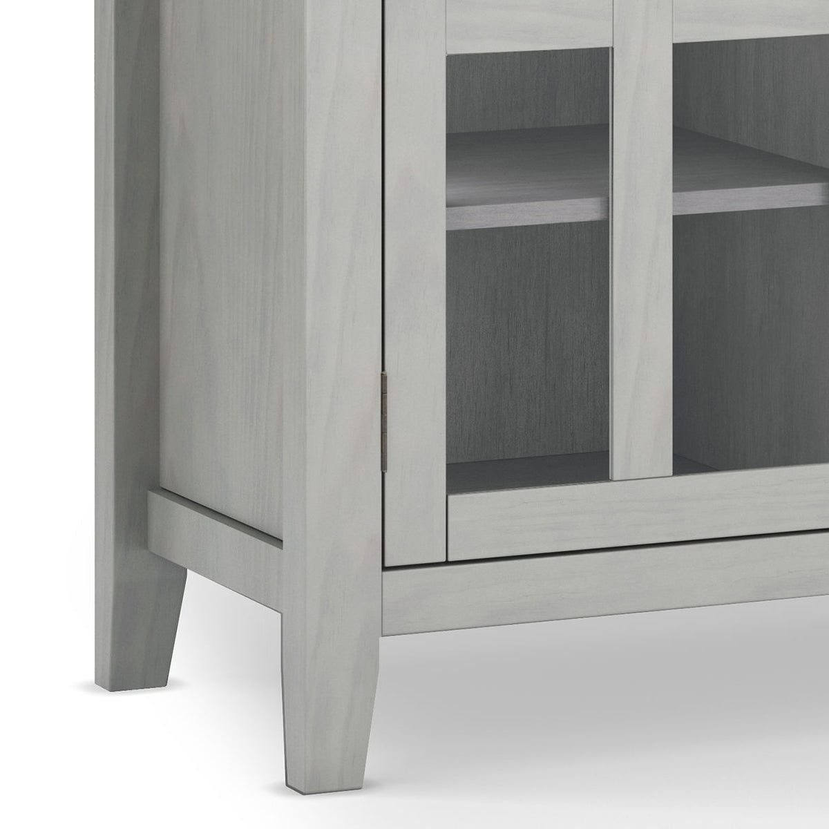 Handcrafted Tall TV Media Stand with Glass Doors and Storage - Multiple Colors