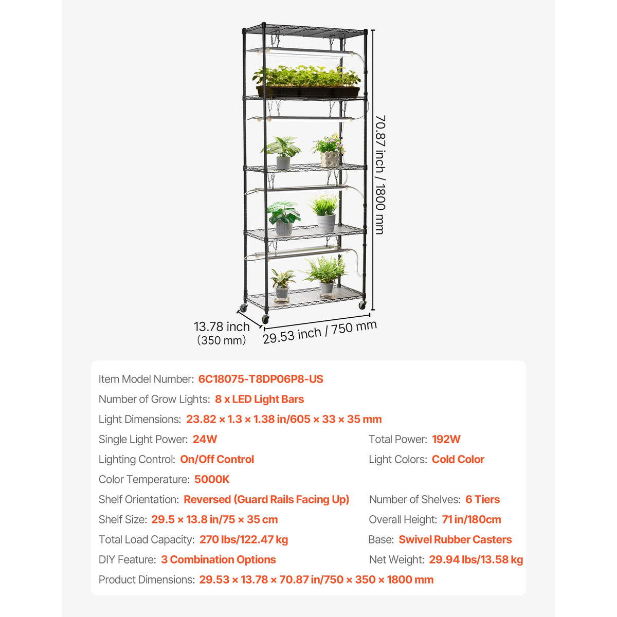 DIY Plant Shelf with Grow Lights