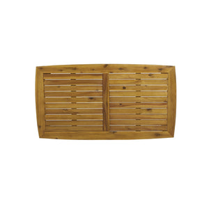 Outdoor Rectangular Coffee Table - Brown