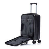 14'/20' 2-Piece ABS Spinner Wheel Luggage Set with Combination Lock and Cosmetic Case