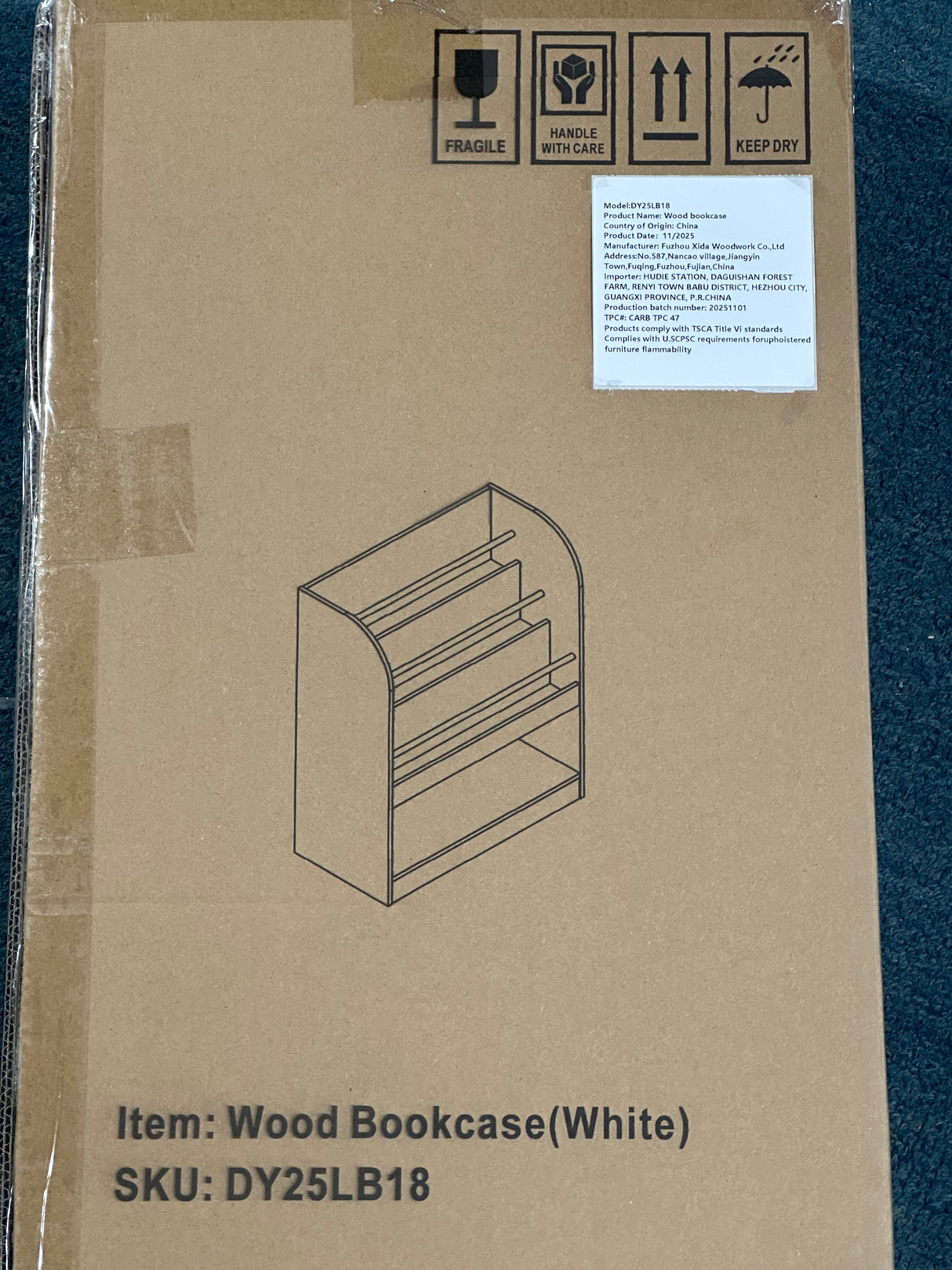 Kids Bookshelf with Open Storage