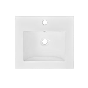 Bathroom Vanity With Sink, Storage Cabinet With Door, Drop In Sink, Compact Freestanding Design