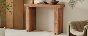 TREXM Console Table in Honey Finish