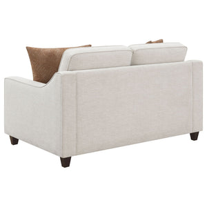 Mahaffey - 2 Piece Track Arm Living Room Set - Beige