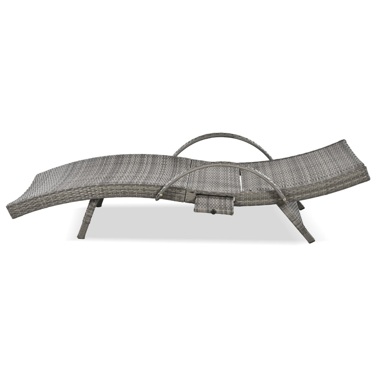 K&K 80'' Outdoor Wicker Chaise Lounge Chairs Set of 2