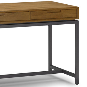 Mid Century Wide Writing Desk with Three Drawers - Multiple Colors