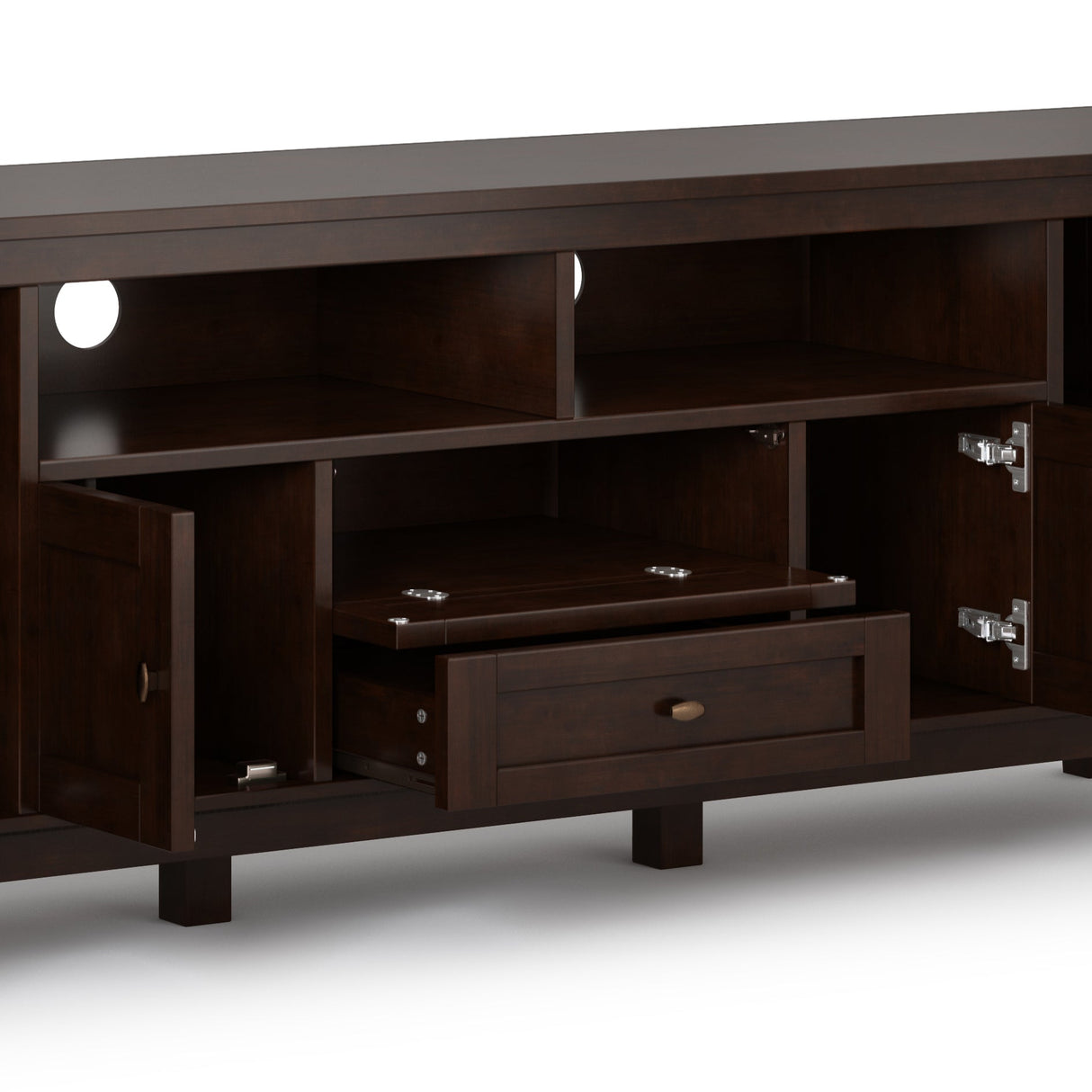 Warm Shaker 72" TV Media Stand - Russet Brown