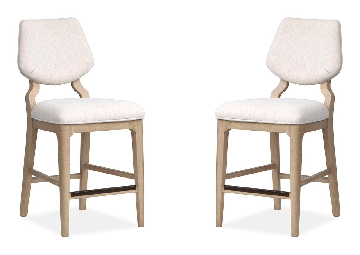 Sunset Cove - Counter Chair With Upholstered Seat and Back (Set of 2) - Sanibel Brown