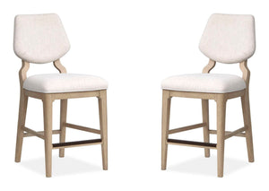 Sunset Cove - Counter Chair With Upholstered Seat and Back (Set of 2) - Sanibel Brown