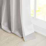 Twist Tab Lined Window Curtain Panel Silver 50x108"
