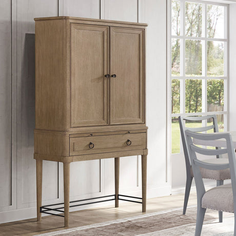 Bar Cabinet in Sand Colored Finish