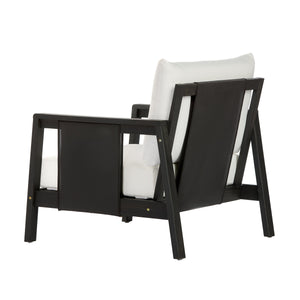 Outdoor Club Chair with Acacia Wood Frame