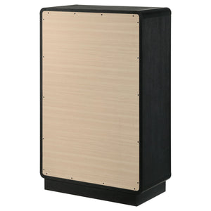 Burton - 5 Drawer Chest Of Drawers - Black