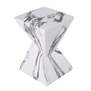 18.5"H Modern Outdoor Concrete Side Table