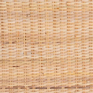 Console Table with One Shelf in Natural Rattan and Wood