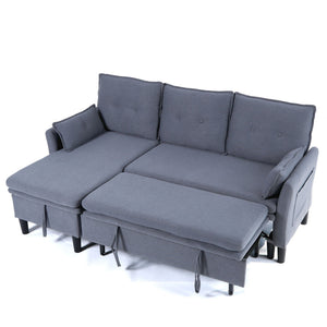 L-Shaped Reversible Chaise Sectional Sofa With Storage