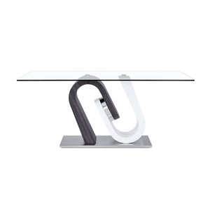 Anne - Dining Table - White / Gray