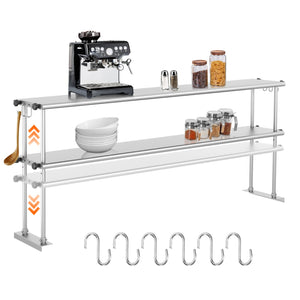 72 Inch Adjustable Stainless Steel Kitchen Rack