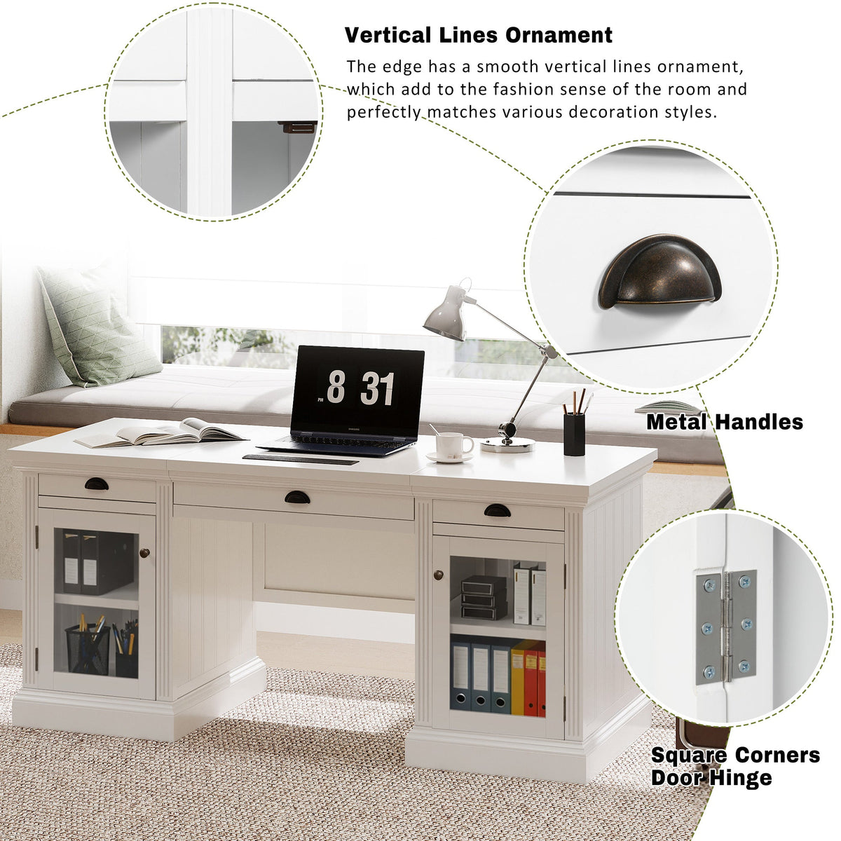 67" Modern Executive Desk