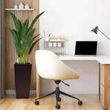 Pack of 2 Brown 22-Inch Faux Rattan Square Planters with Automatic Watering System