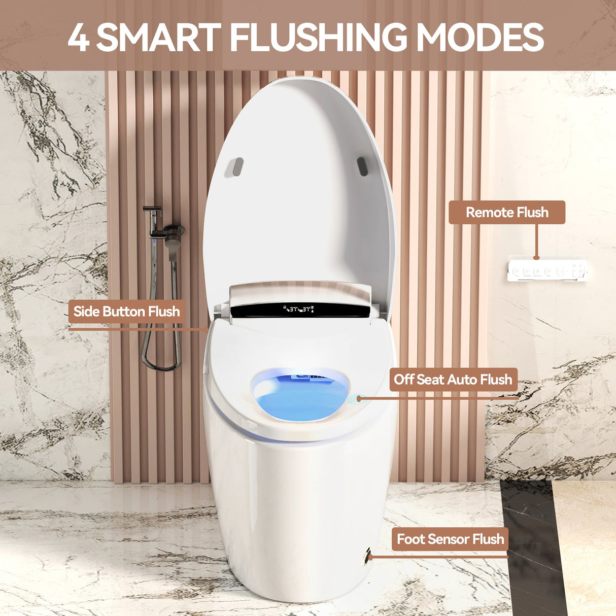 Smart Toilets with Heated Bidet Seat