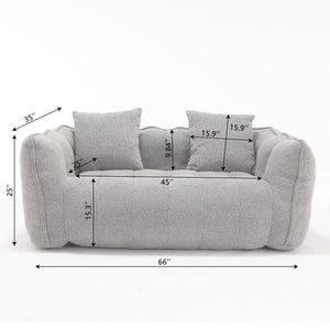 Cozy Beanbag Chair With High Resilience Foam Core For 2