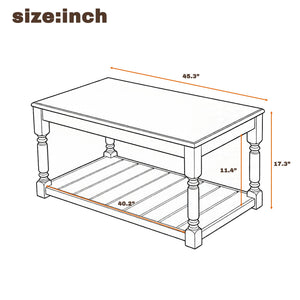 Vibe Haus Farmhouse Wooden Coffee Table